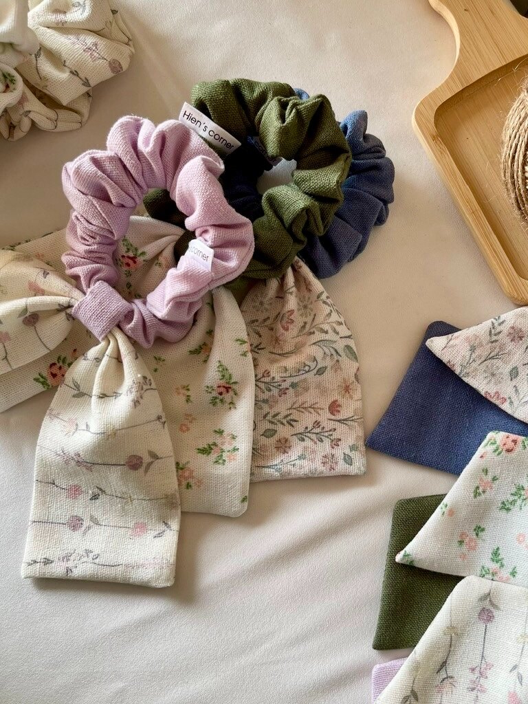 Cột tóc nơ Linen