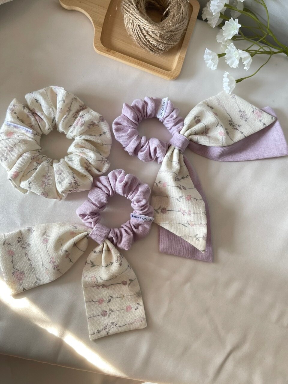 Cột tóc nơ Linen