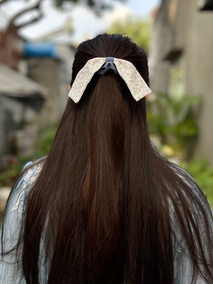 Cột tóc nơ Linen
